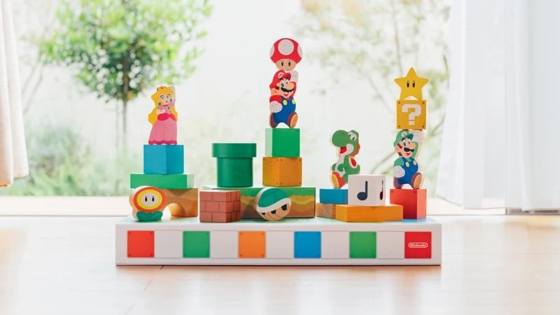 super mario amiibo wood blocks