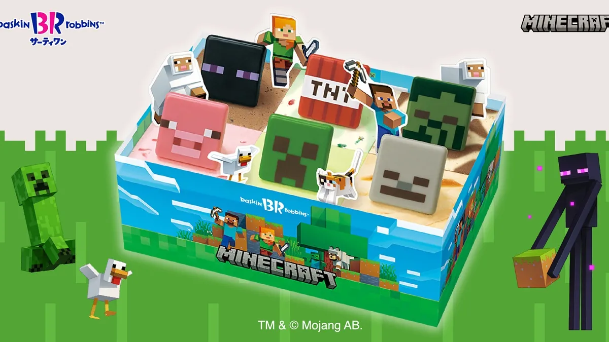 baskin robbins minecraft cake