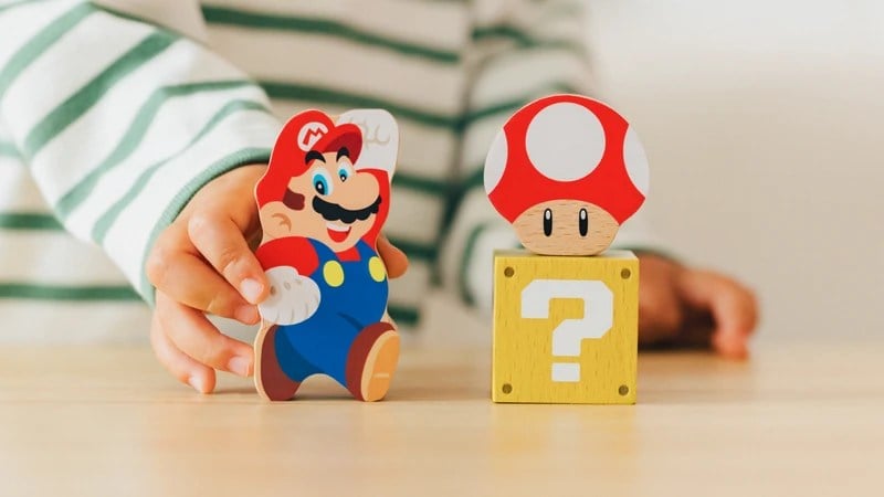 Super Mario 64 Start Menu Channeled by Hello Mario App amiibo wood blocks