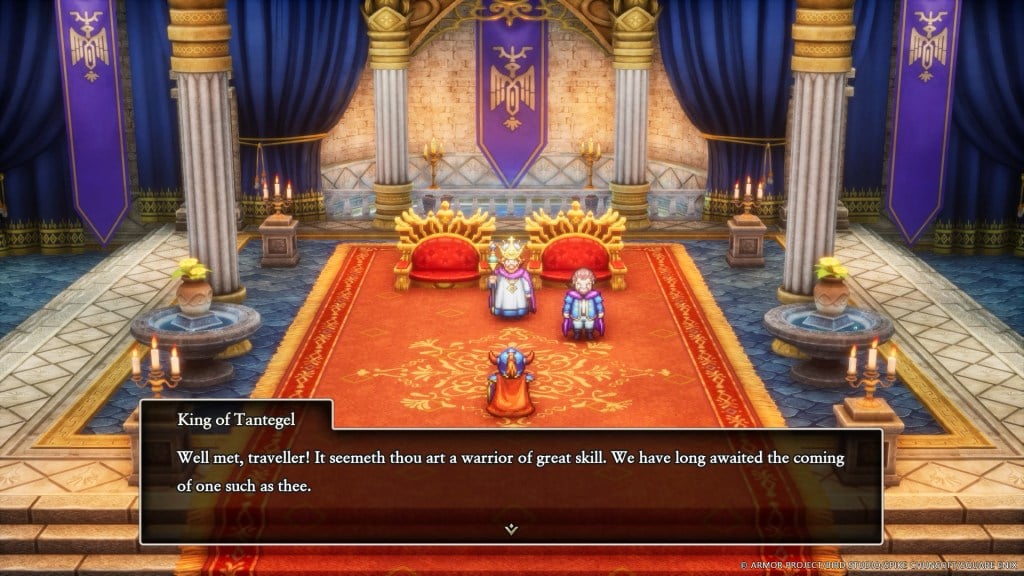 The new Dragon Quest I & II HD-2D Remake trailer and screenshots show the playable Princess of Cannock and scenarios.
