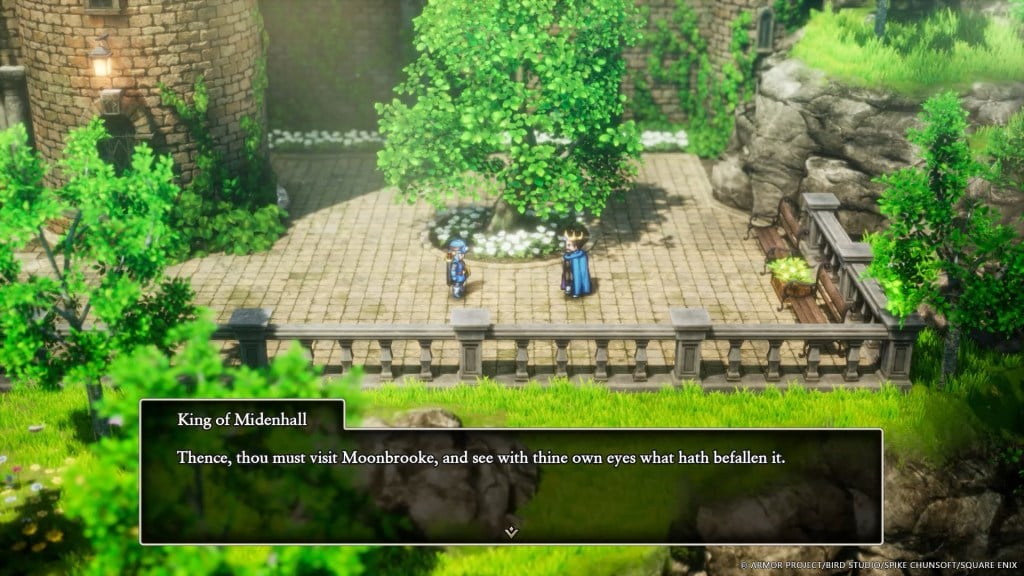 The new Dragon Quest I & II HD-2D Remake trailer and screenshots show the playable Princess of Cannock and scenarios.