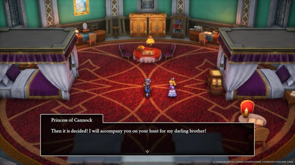 The new Dragon Quest I & II HD-2D Remake trailer and screenshots show the playable Princess of Cannock and scenarios.