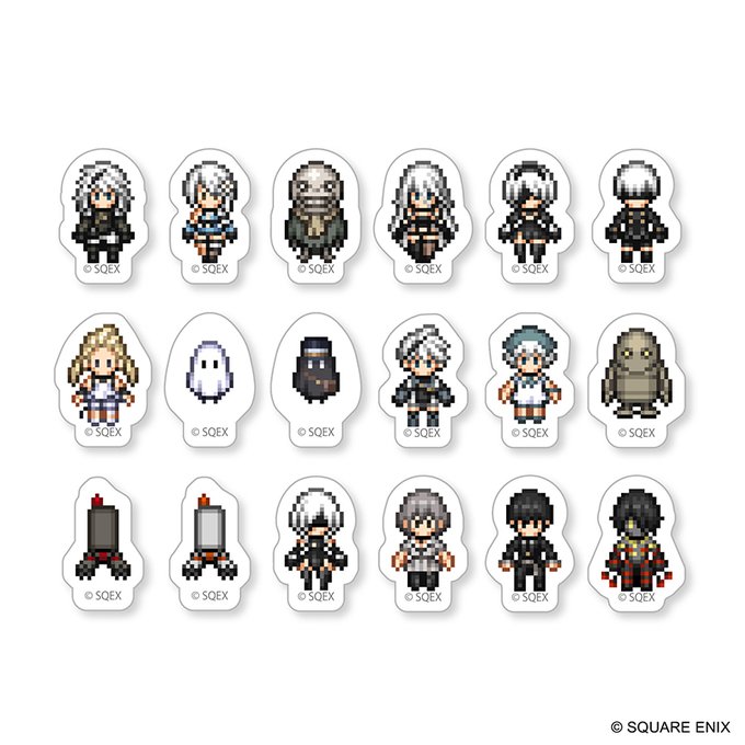 NieR Game Characters Appear as Pixel Art Sprites for Merchandise