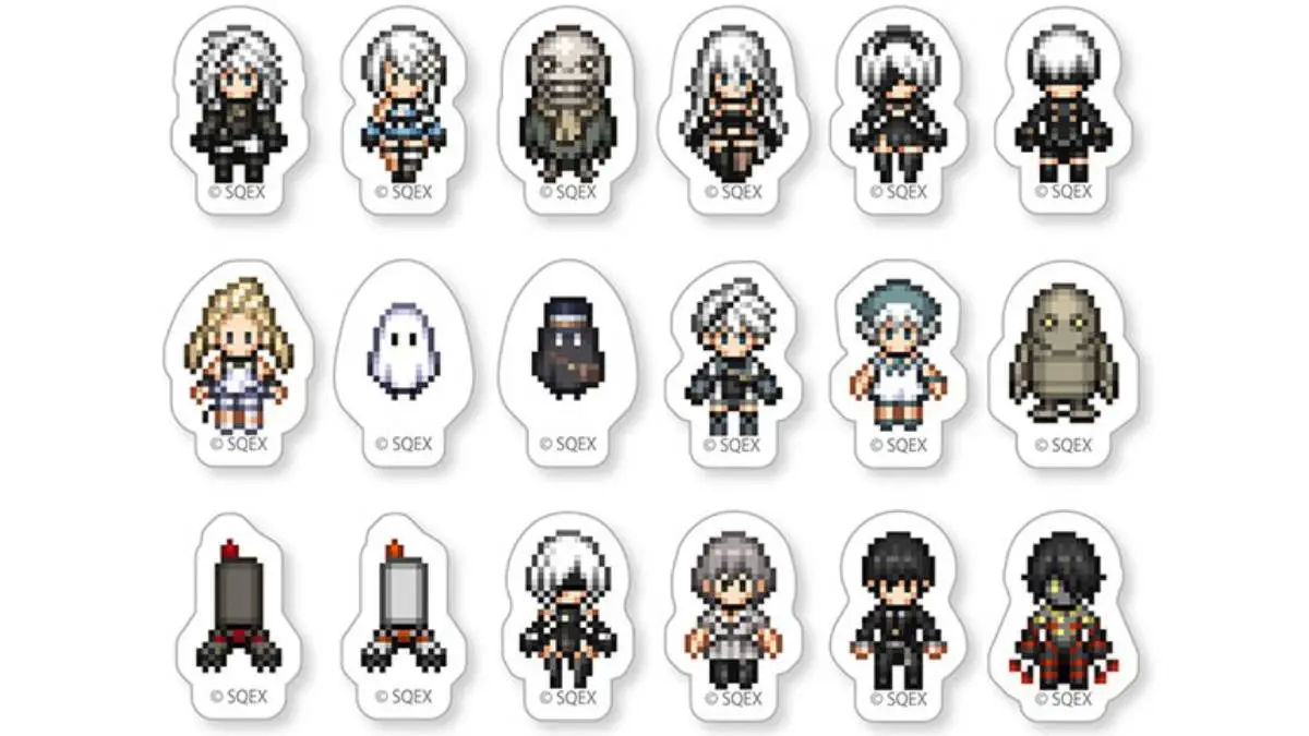 NieR Game Characters Appear as Pixel Art Sprites for Merchandise