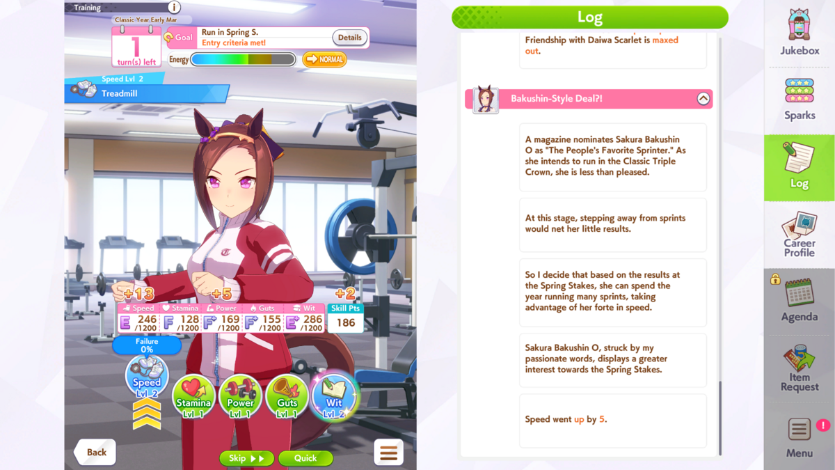 umamusume pretty derby training