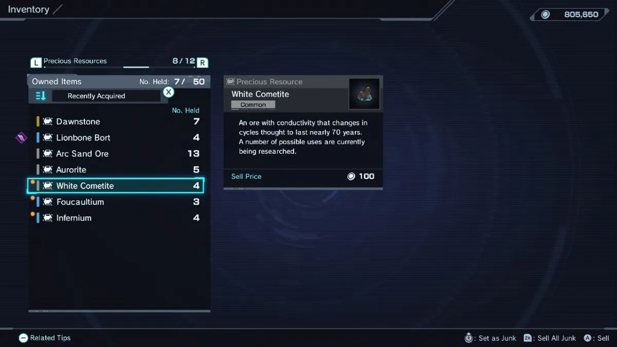 Xenoblade Chronicles X White Cometite