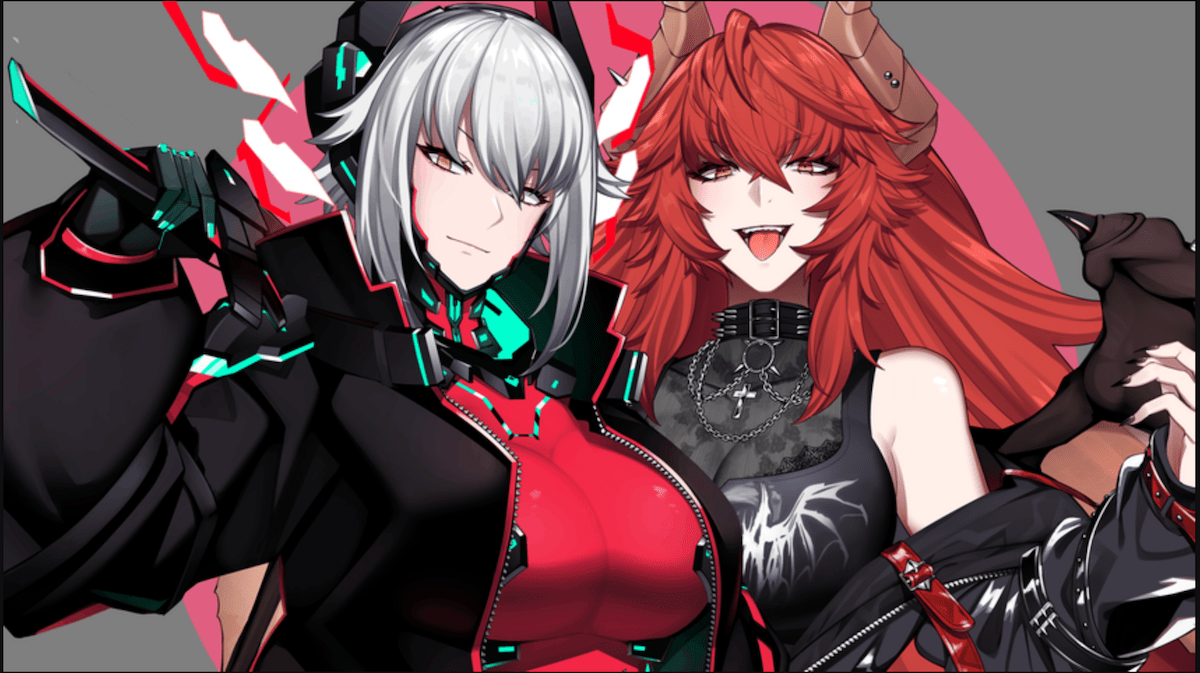 Zentreya Banner image from her Twitch showing her two distinct models